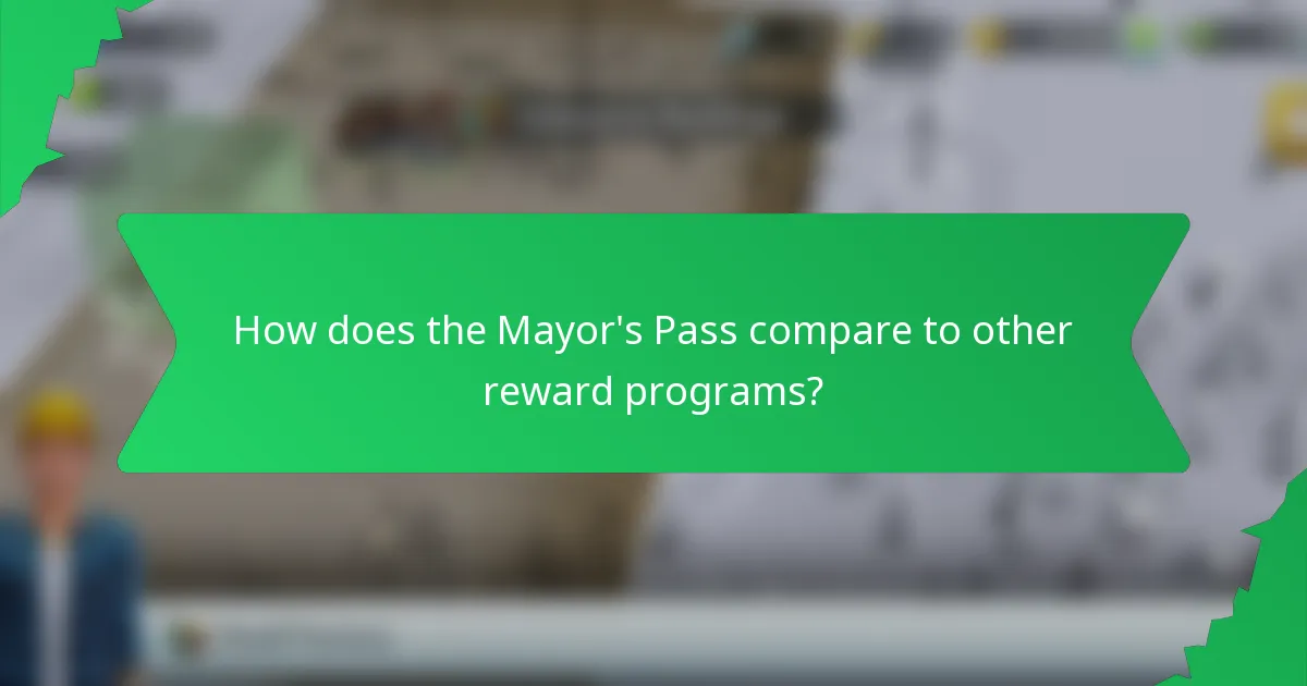How does the Mayor's Pass compare to other reward programs?
