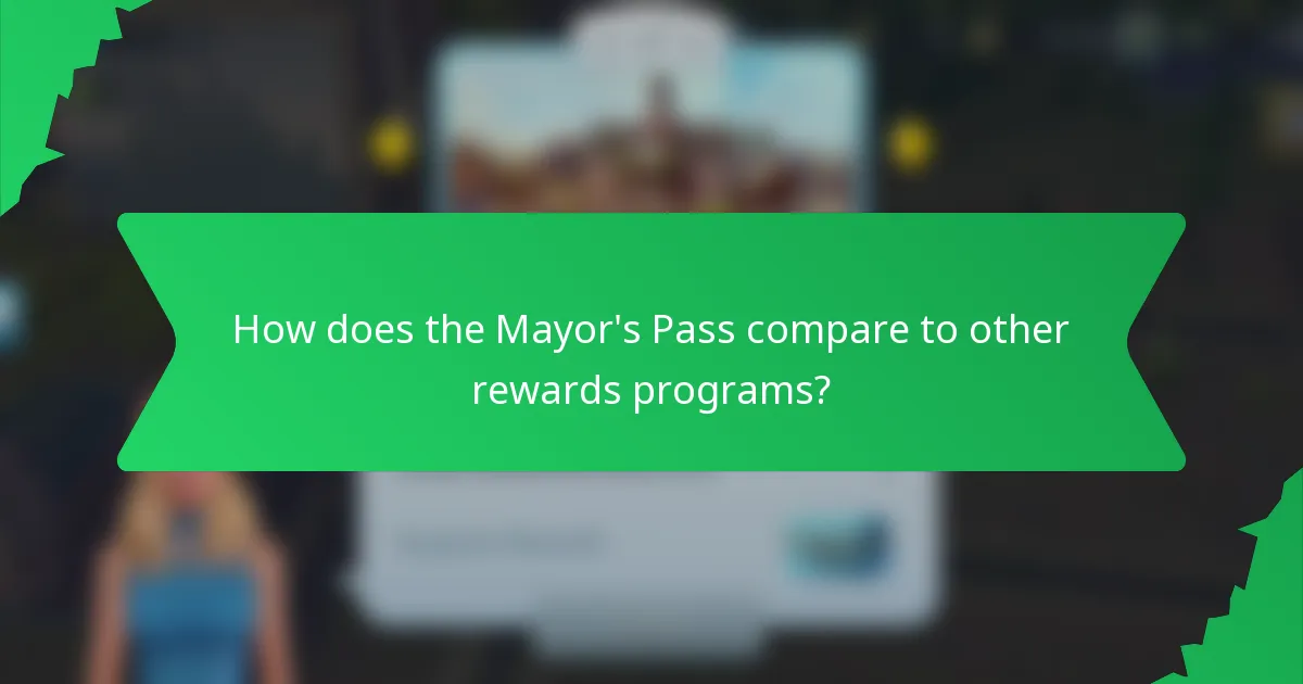 How does the Mayor's Pass compare to other rewards programs?