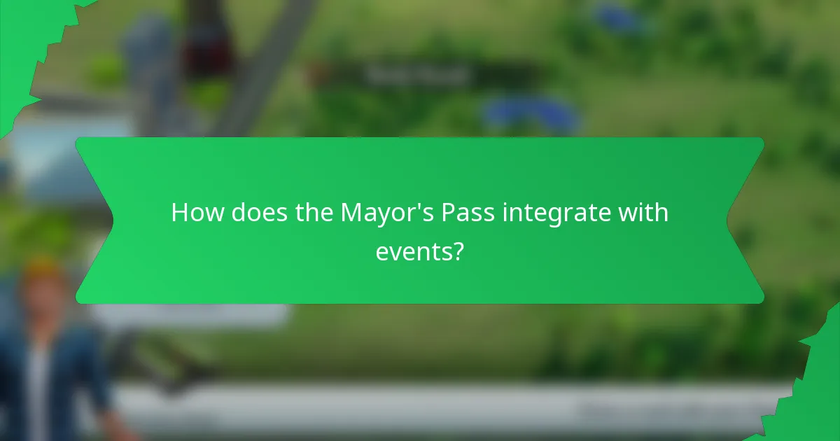 How does the Mayor's Pass integrate with events?