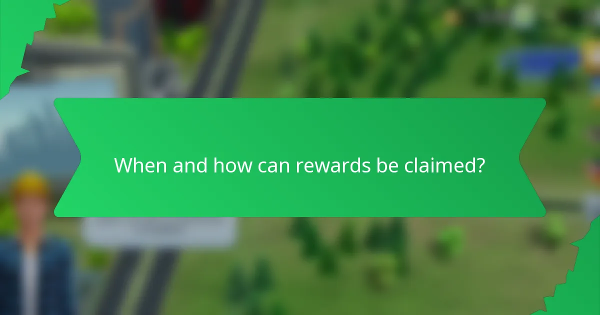 When and how can rewards be claimed?